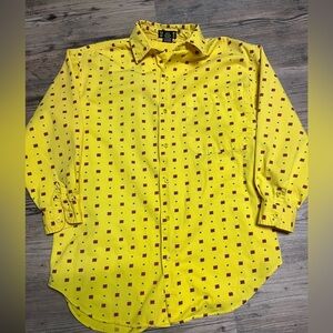 TANGIERS Retro funky & bright button down shirt.